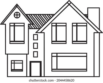 The house has several floors vector image