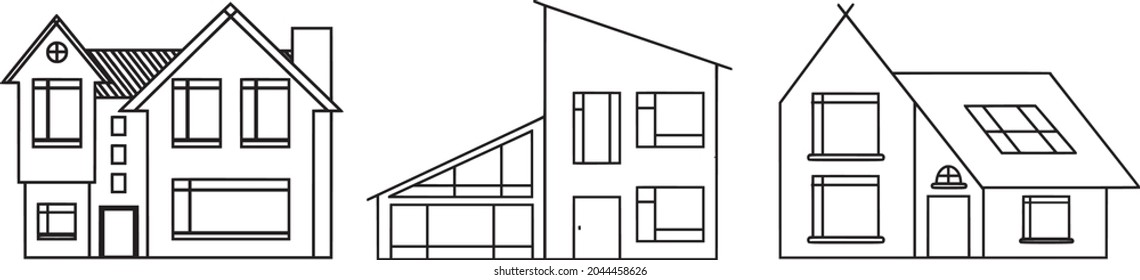 The house has several floors vector image