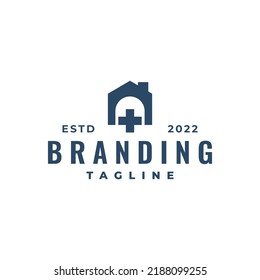 house health logo. good for clinic logo or any business related to house and healthy thing.