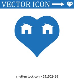 House with Heart Icon icon