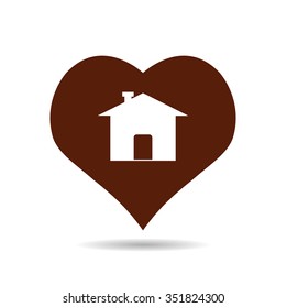 House with Heart Icon icon