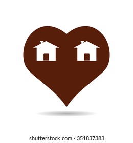 House with Heart Icon icon