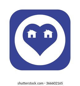 House with Heart Icon icon