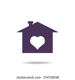 House with Heart  icon