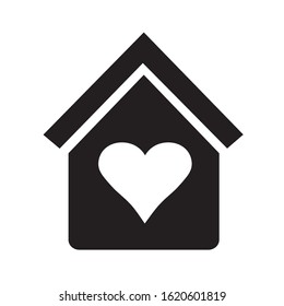 House with heart icon. vector