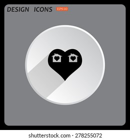 House with Heart Icon. icon. vector design