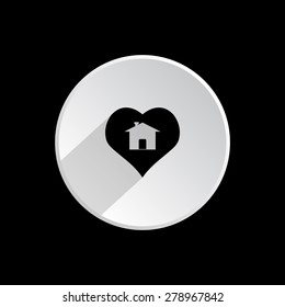 House with Heart Icon. icon. vector design