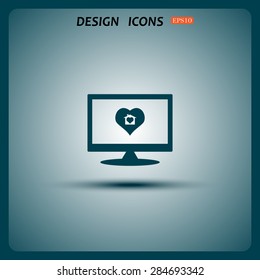 House with Heart Icon. icon. vector design