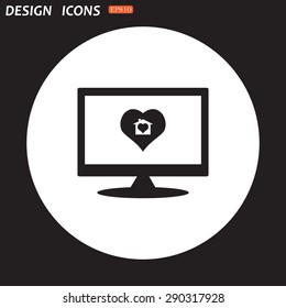 House with Heart Icon. icon. vector design