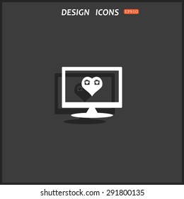 House with Heart Icon. icon. vector design