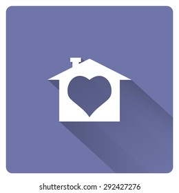House with Heart Icon. icon. vector design