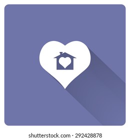 House with Heart Icon. icon. vector design