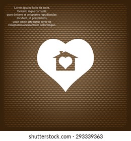 House with Heart Icon. icon. vector design