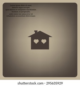 House with Heart Icon. icon. vector design
