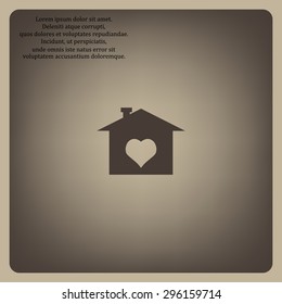 House with Heart Icon. icon. vector design