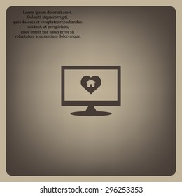 House with Heart Icon. icon. vector design