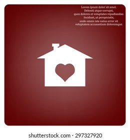 House with Heart Icon. icon. vector design