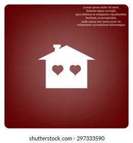 House with Heart Icon. icon. vector design
