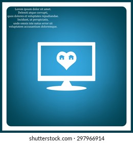 House with Heart Icon. icon. vector design