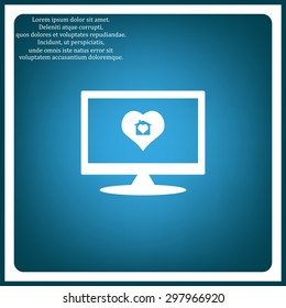House with Heart Icon. icon. vector design