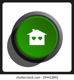 House with Heart Icon. icon. vector design