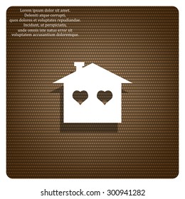 House with Heart Icon. icon. vector design