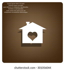 House with Heart Icon. icon. vector design