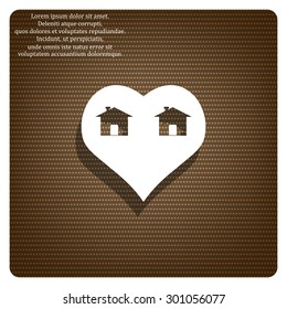House with Heart Icon. icon. vector design
