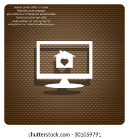 House with Heart Icon. icon. vector design