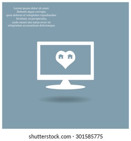 House with Heart Icon. icon. vector design