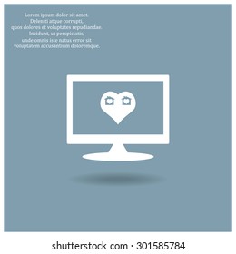 House with Heart Icon. icon. vector design