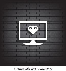 House with Heart Icon. icon. vector design