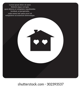 House with Heart Icon. icon. vector design
