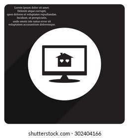 House with Heart Icon. icon. vector design