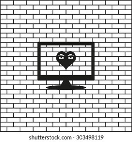 House with Heart Icon. icon. vector design