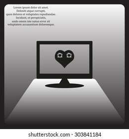 House with Heart Icon. icon. vector design