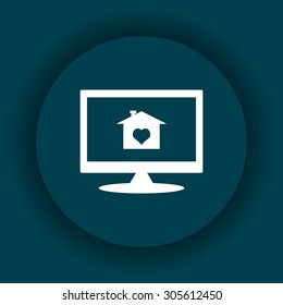 House with Heart Icon. icon. vector design