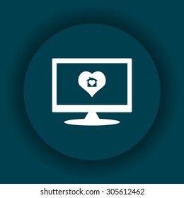 House with Heart Icon. icon. vector design