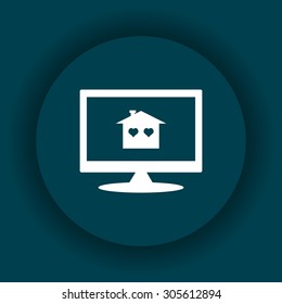 House with Heart Icon. icon. vector design
