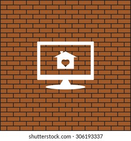 House with Heart Icon. icon. vector design