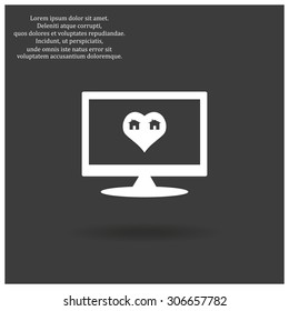 House with Heart Icon. icon. vector design