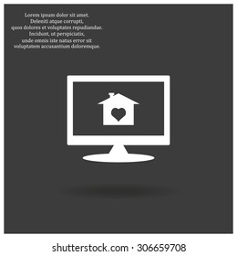 House with Heart Icon. icon. vector design