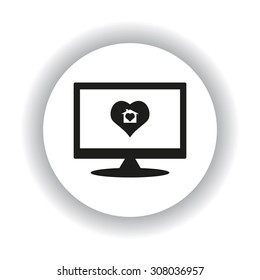 House with Heart Icon. icon. vector design