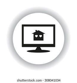 House with Heart Icon. icon. vector design