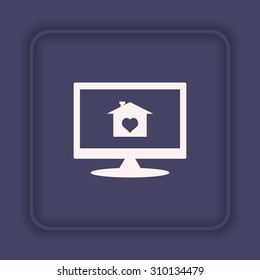 House with Heart Icon. icon. vector design