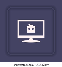 House with Heart Icon. icon. vector design