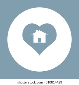 House with Heart Icon. icon. vector design