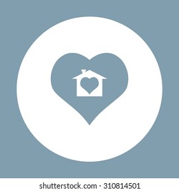 House with Heart Icon. icon. vector design