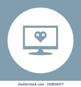 House with Heart Icon. icon. vector design