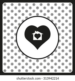 House with Heart Icon. icon. vector design